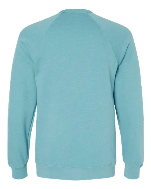 BELLA   CANVAS Sponge Fleece Raglan Crewneck Sweatshirt 3901 Grey Triblend